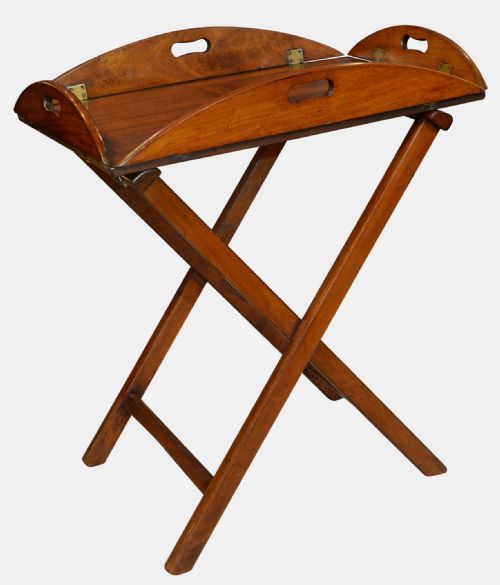 19th Century Mahogany Butlers Tray on Stand