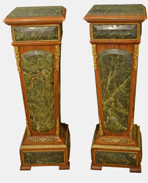 Pair of French Louis Xv Style Urn Pedestals