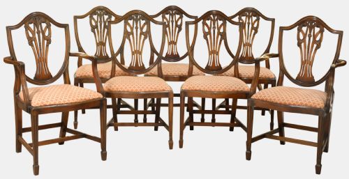 Set of 8 Mahogany Dining Chairs