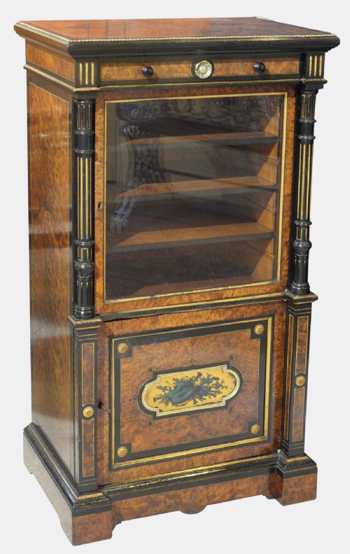 Thuya Wood Gilt Decorated Music Cabinet