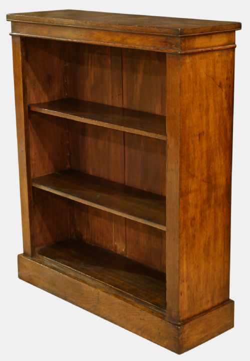 Late 19th Century Veneered Open Bookcase