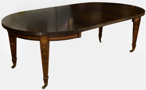 Inlaid Mahogany Dining Table