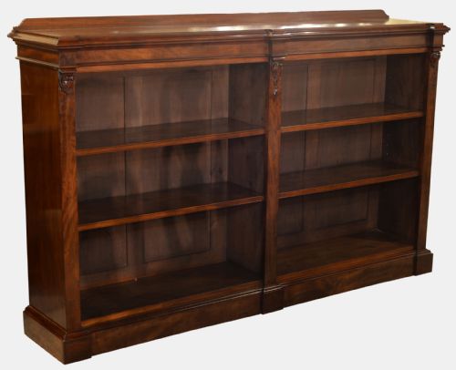 Victorian Mahogany Open Bookcase
