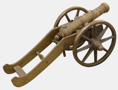 Victorian Brass Desk Cannon
