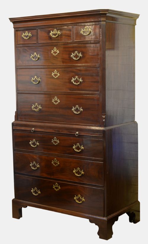 George III Mahogany Chest-on-chest