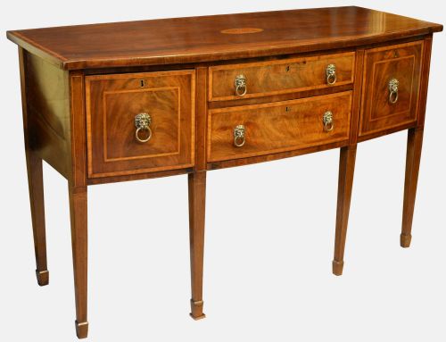 19th Century Mahogany Bow Fronted Sideboard
