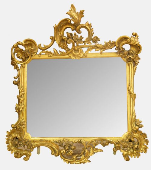Louis Xv Style Giltwood Mirror
