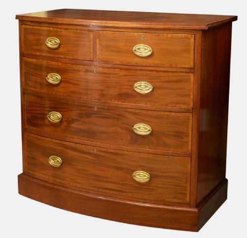 Inlaid Mahogany Bowfronted Chest of Drawers