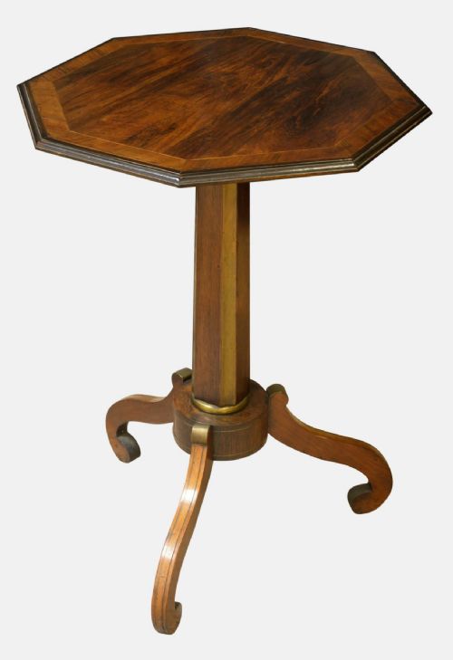 Regency Rosewood & Boxwood Tripod Table