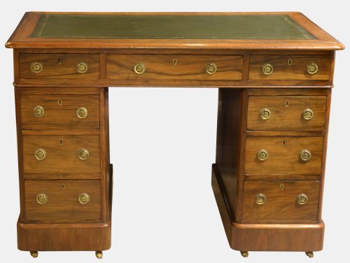 Victorian Walnut Kneehole Desk
