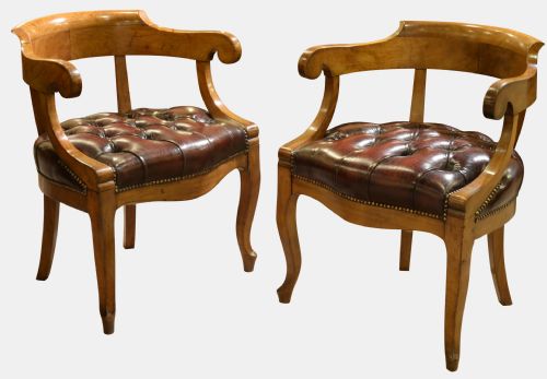 Pair of French Louis Philippe Desk Chairs