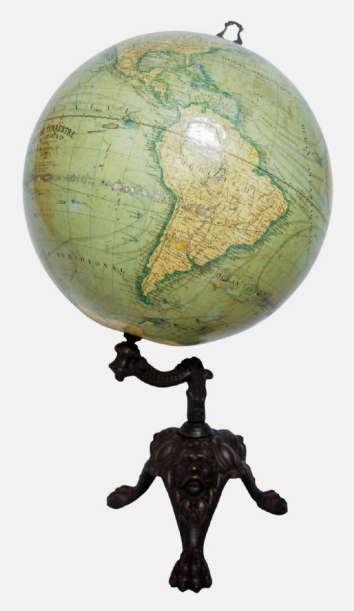 French Victorian Terrestrial Globe
