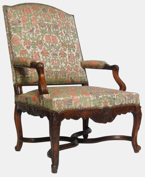 18th Century French Regency Walnut Fauteuil
