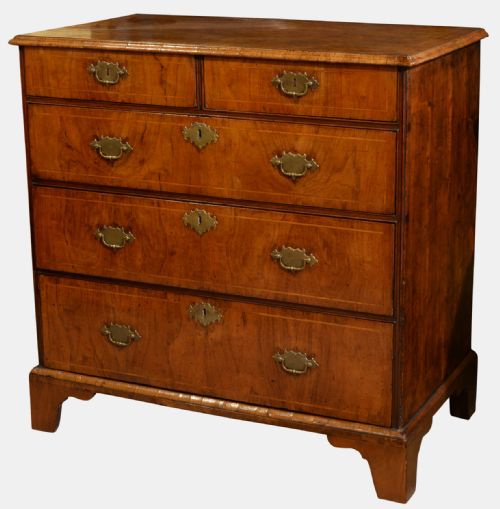 George II Walnut Chest of Drawers