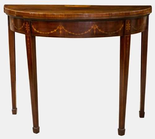 George III Demi-lune Folding Card Table