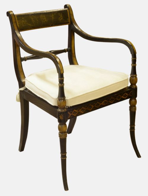 Regency Armchair with Original Classical Decoration