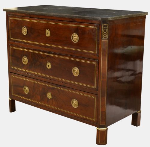 A Continental Mahogany Commode