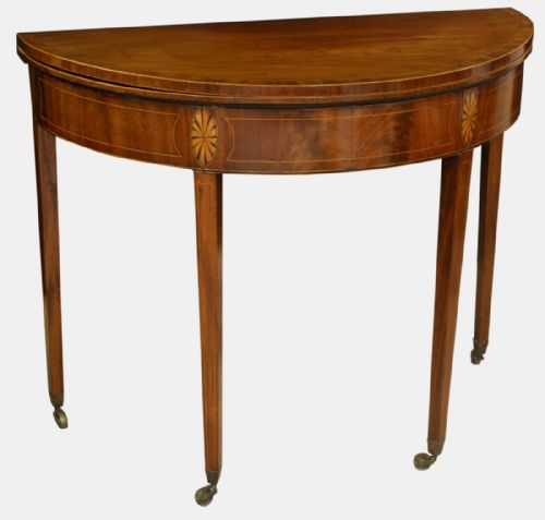 Georgian Foldover Demi Lune Tea Table
