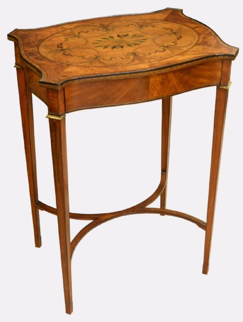 Satinwood & Marquetry Side Table