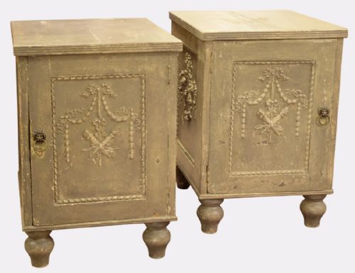 Pair of Painted Bedside Cupboards