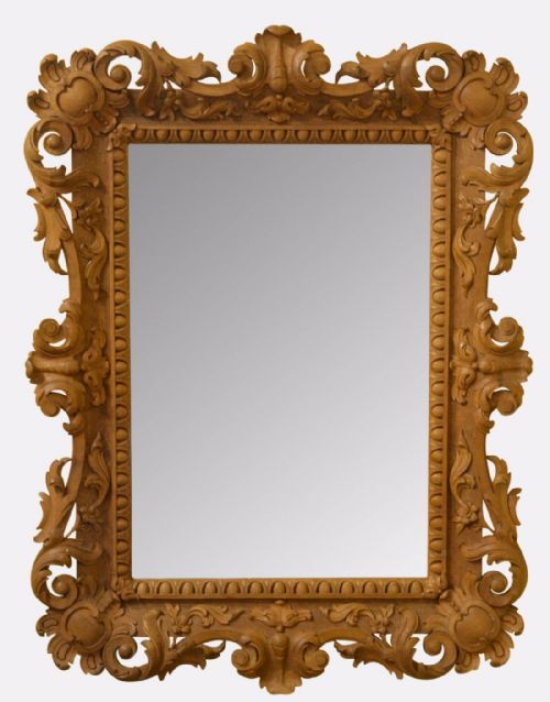 19th Century Carved Oak Framed Mirror