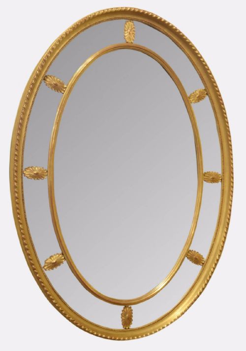 Large Gilded Border Mirror