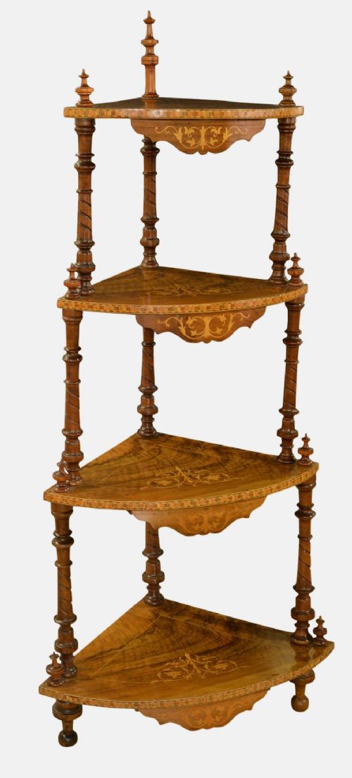Victorian 4 Tier Walnut What-not