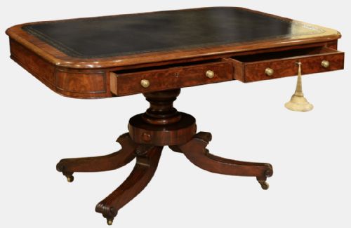 Regency Mahogany Library Table