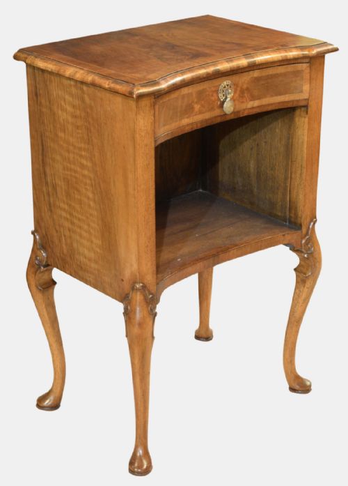 Edwardian Walnut Bedside Cabinet