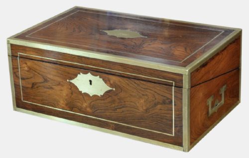 Regency Rosewood & Brass Writing Slope