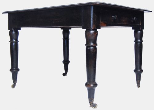 
William IV Painted Pine Library Table - Provenance Charterhouse School