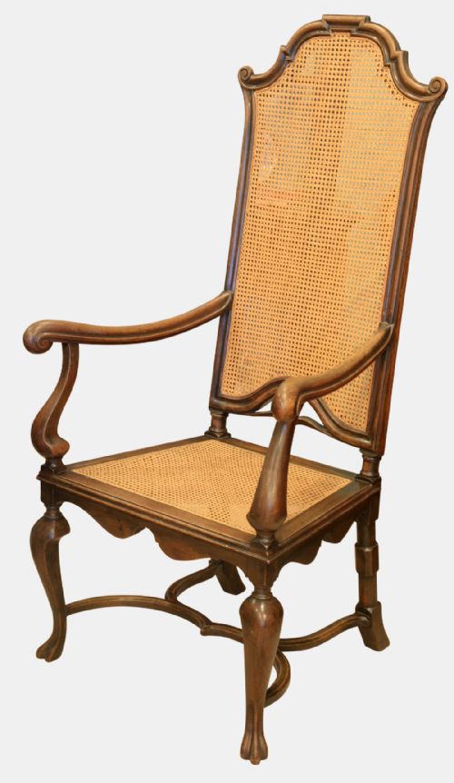 Liberty's Mahogany & Cane Throne Chair