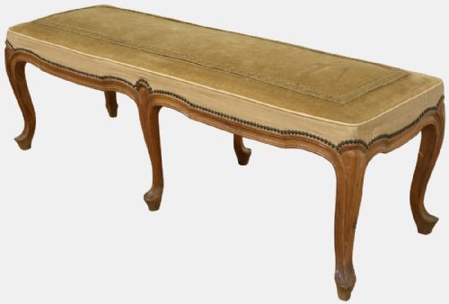 Long Continental Walnut Stool