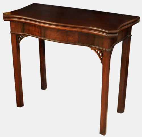 Chippendale Period Concertina Action Card Table