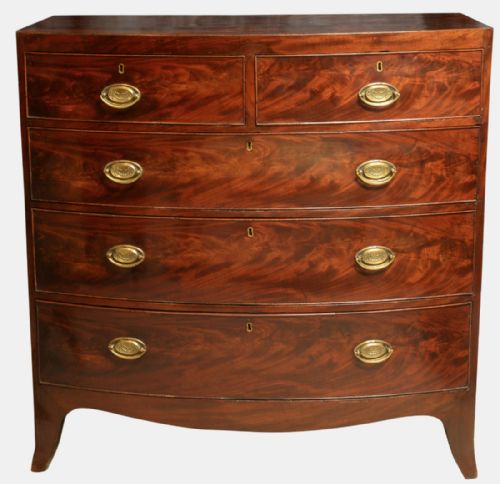 Regency Mahogany Bow-fronted Chest of Drawers