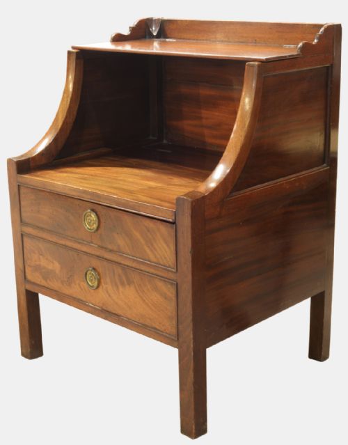 Georgian Mahogany Commode Bedside Table