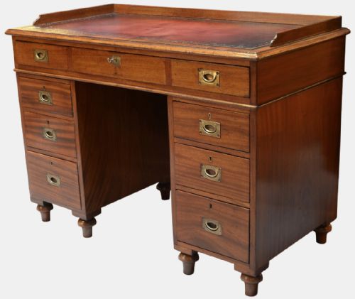 Original Military Desk in Mahogany