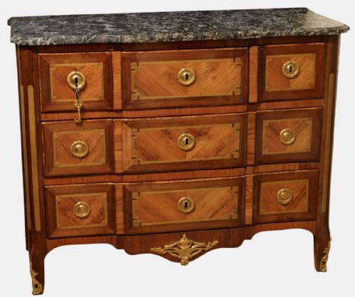18th Century Louis Xv Marble Topped Commode