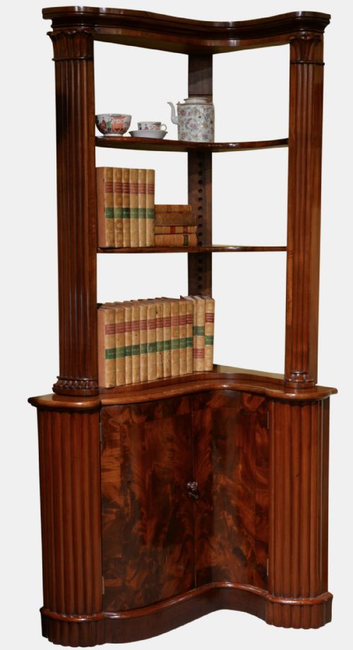 19th Century Mahogany Corner Cupboard