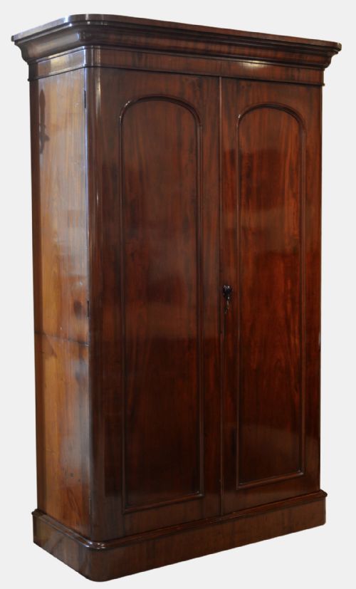 Victorian Mahogany 2 Door Wardrobe/linen Press