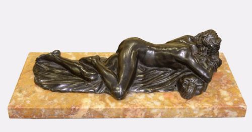 19th Century Marble Cast & Bronze of 'Spinario'