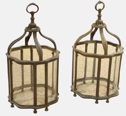 Pair of 19th Century Copper Hall Lanterns