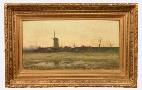 Large 19th Century Imprressionist Oil Painting