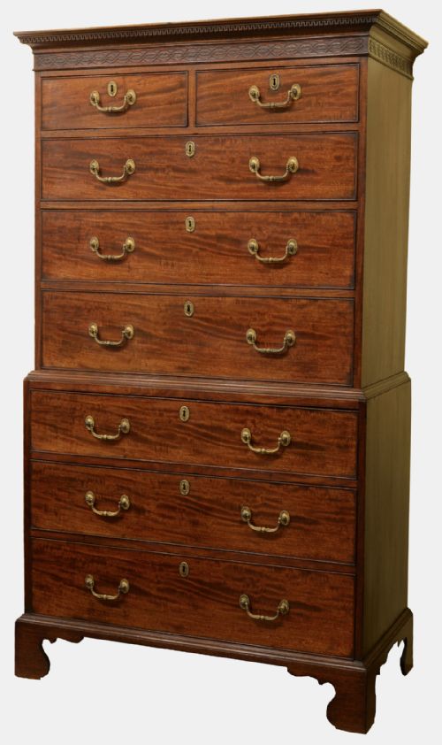 George III Mahogany Tallboy Chest on Chest