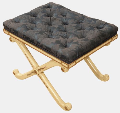 19th Century Painted X Frame Stool