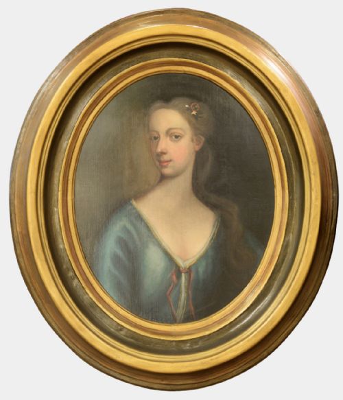 18th Century Oval Portrait of Lady