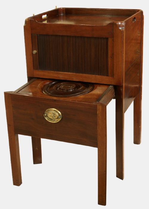 Georgian Mahogany Tambour Commode
