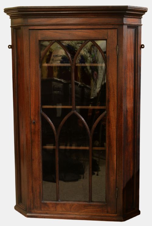 19th Century Glazed Corner Cupboard