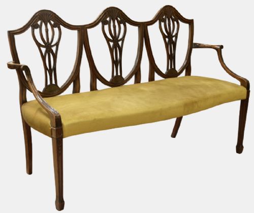 Hepplewhite Mahogany Chair Back Settee