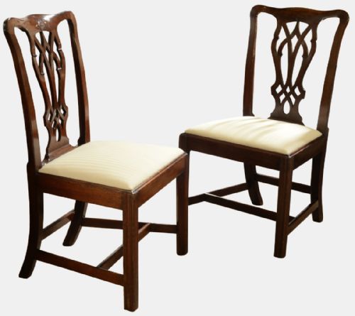 Pair of Early Georgian Mahogany Dining Chairs